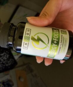 Zhou Natural Caffeine Pills 100mg with L-Theanine 200mg, Nootropic Supplement, Clean Energy, Endurance and MentalFocus, Non-GMO, Vegan, Gluten-Free, 60 Capsules 24 61V08NMDX2L