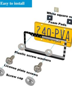 16 Sets License Plate Screws Kit, DaKuan Stainless Steel Rustproof License Plates Bolts for Cars, Trucks, SUVs (Black and Silver) 12 61V1I9NYJ9L