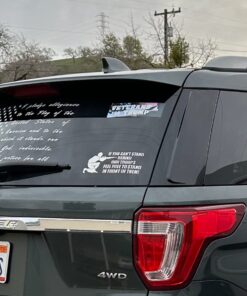 If you can't stand behind our Troops FEEL FREE TO STAND IN FRONT OF THEM Military Support 8 3/4" x 3 1/2" die cut vinyl decal for vehciles ,virtually any hard, smooth surface. MADE & SHIPS FROM THE USA! 17 61V26FAUvEL