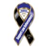 Support Law Enforcement Blue/Black 2-in-1 Ribbon Magnet by Magnet America is 8" x 3.875" Made for Vehicles and Refrigerators Large 6 61V2e9HfEwL