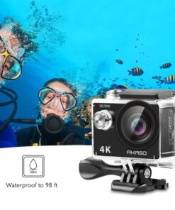 AKASO EK7000 4K30FPS 20MP Action Camera Ultra HD Underwater Camera 170 Degree Wide Angle 98FT Waterproof Camera Support External Microphone Black 26 61V5G3ZmWNL