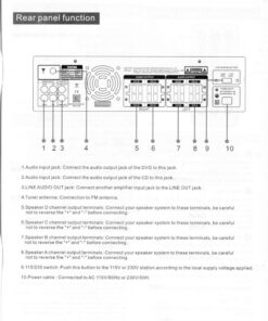 Donner Bluetooth 5.0 Stereo Audio Amplifier Receiver, 4 Channel 440W Peak Power Home Theater Stereo Receiver with USB, SD, FM, 2 Mic in Echo, RCA, LED, Speaker Selector for Studio, Home - MAMP5 22 61V5YH3ejBL