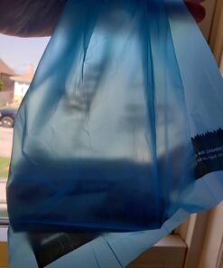 GORILLA SUPPLY Dog Poop Waste Bags with Dispenser and Leash Tie, 9" x 13", Blue, 1000 Count 40 61V81v8Nh7L