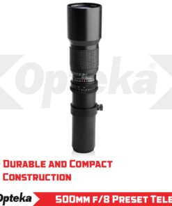 Alternative view of Opteka 500mm/1000mm f/8 Manual Telephoto Lens for Nikon F-Mount D6, D5, D4, DF, D850, D810, D780, D750, D700, D610, D500, D7500, D7200, D7100, D5600, D5500, D5300, D5200, D3500, D3400, D3300, D3200