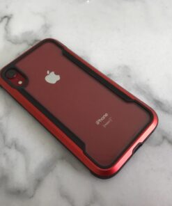 Raptic Shield, Compatible with Apple iPhone XR (Formerly Defense Shield) - Military Grade Drop Tested, Anodized Aluminum, TPU, and Polycarbonate Protective Case for Apple iPhone XR, Red 48 61V9Ua5PRVL