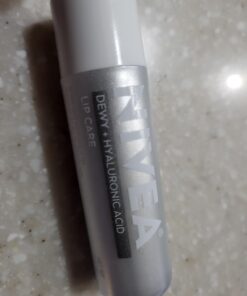 NIVEA Dewy Lip Care with Hyaluronic Acid, Lip Balm Leaves Visibly Less Noticeable Lip Lines and No Waxy Feel, 0.18 Oz, Pack of 4 35 61VAQ1qs6dL