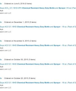 Chemical Guys Acc_121.16HD3 Acc_121.16HD-3PK Chemical Resistant Heavy Duty Bottle and Sprayer, 16 oz, Pack of 3 16ounce(3pack) clear 20 61VBdIrVRLL