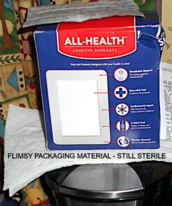 All Health Antibacterial Sheer Adhesive Pad Bandages, 3 in x 4 in, 30 ct | Helps Prevent Infection, Extra Large Comfortable Protection for First Aid and Wound Care 30 Count (Pack of 1) 35 61VBgKedD1L