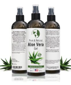 Earth's Daughter Organic Aloe Vera Gel from 100% Pure and Natural Cold Pressed Aloe – Moisturizes - Great for Face - Hair- Sunburn - Aftershave - Bug Bites - 12 oz. 24 61VCGebPHuL