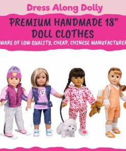 Dress Along Dolly 6pc Rainy Day 18" Doll Outfit- American Clothes & Accessories Set Includes Raincoat, Umbrella, Boots, Hat, Pants & Shirt- Perfect Holiday Girl Gift Set for Less 23 61VCjVIIXFL