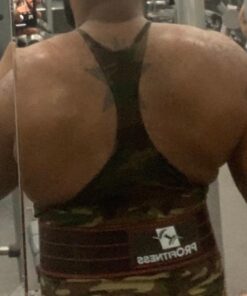 Weight Lifting Belt (5mm Thick) - Leather Weight Lifting Belt for Women & Men - Functional Workout Belt - Gym Belt for Weightlifting, Powerlifting, Squat & Deadlift - Adjustable Weightlifting Belt Black/Red Medium 39 61VDXdbuAbL