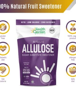 Health Garden Allulose Sweetener - Gluten and Sugar Free - Zero Net Carb - Non GMO - Kosher - Keto Friendly (14 OZ) 14 Ounce (Pack of 1) 10 61VDrX1OFkL