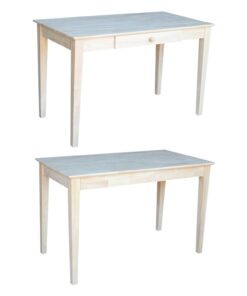 International Concepts Basic Desk with Drawer, Unfinished 45 61VEUh4aKtL