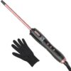 Wavytalk 3/8 Inch Small Curling Iron Wand for Short & Long Hair, Ceramic Small Barrel Curling Iron with Adjustable Temperature, Include Heat Resistant Glove (Rose Pink) 3/8 Inch No Clip (Rose Gold)