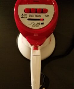 Pyle Portable Bullhorn Megaphone Speaker with Built-in Siren & Voice Recorder - 30W Power, 800 Yard Range - Great for Football, Soccer, Baseball, Hockey, Basketball, Cheerleading and More 22 61VGKSE9gyL