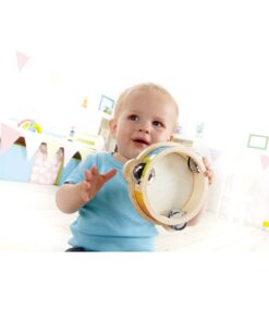 Hape Tab Along Mr. Tambourine | Kid's Wooden Drum Musical Instrument 14 61VHLXViTL
