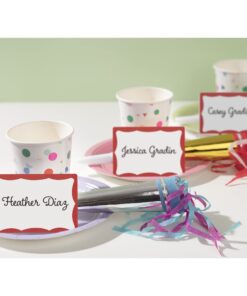 Avery Name Badge Labels, Red Border, 2-1/3" x 3-3/8", 100 Badges (5143) 1 16 61VI2l63J2L