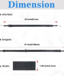 Alternative view of Miesherk STOCK Adjustable Shoulder Strap: Replacement iPad Strap Nylon Neck Belt for iPad, Crossbody Bag, Binoculars Black 32"-61"(1 Pack)