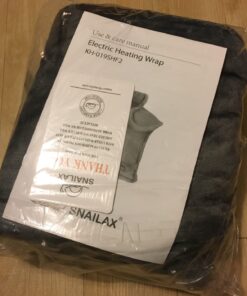 Snailax Heating Pad for Back Pain Relief, Electric Large Heating Pad for Neck and Shoulders,Cramps, Neck Warmer Weighted Wearable Back Heated Wrap, 6 Heat Settings & Auto Shut Off, Washable,Gifts 24" x 33"Gray 75 61VS2wz9FEL