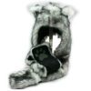 White Wolf Animal Hoods Hat, Mittens, Gloves, Scarf Paws Prints and Ears, Furry Hoodie 15 61VT9Gscv1L