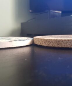 Thirstystone Monterey Bay 4 Pack Round Absorbent Stone Coasters with Protective Cork Backing Manufactured in the USA Artistic Absorbent Easily Wipes Clean 37 61VTvFWT86L