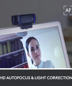 Logitech C920x HD Pro Webcam, Full HD 1080p/30fps Video Calling, Clear Stereo Audio, HD Light Correction, Works with Skype, Zoom, FaceTime, Hangouts, PC/Mac/Laptop/Macbook/Tablet - Black 35 61VVrK2yQ5L