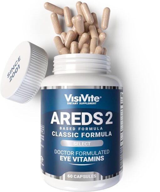 AREDS 2 Select Eye Vitamins for Macular Support - Vitamins for Eyes with Zeaxanthin Plus Lutein Macular Supplement - Premium Macular Health Formula - Eye Supplements for Adults - 60 Capsules