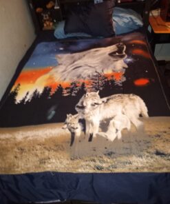 Alternative view of Marcus & Marcus Wolf Family Super Soft Polar Fleece Throw Blanket Wolves Gift Idea 50x60