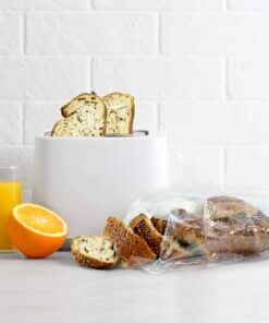 Bread Bags with Ties, Reusable, 100 Clear Bags and 100 Ties Standard Thickness 30 61VXIEQQFL