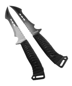 Tactical Master 27" Twin Tactical Machete 2 Pcs Set, Ninja Sword, Full Tang Katana Twin Sword. for Collection, Gift, Camping, Outdoor Sports Black 15 61VXnqAttoL