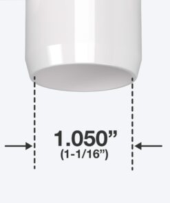 FORMUFIT 3/4" 4-Way PVC Tee Furniture Grade Fitting in White, 1.050" Actual ID, (Pack of 8), Made in USA, UV-Resistant, Impact-Proof, Quickly Construct Tiered Structures with PVC Pipe - F0344WT-WH-8 14 61VYZyH2rL