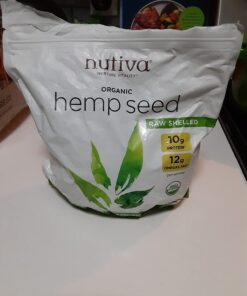 Nutiva Organic Shelled Hemp Seed, 19 Ounce, USDA Organic, Non-GMO, Non-BPA, Whole 30 Approved, Vegan, Gluten-Free & Keto, 10g Plant Protein and 12g Omegas per Serving for Salads, Smoothies & More 31 61VZU KIaL