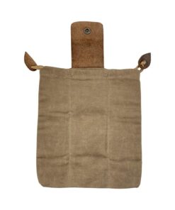 Alternative view of Hide & Drink, Foraging Pouch (Collapsible) for Hiking, Treasures & Seashells Bag, Easy Looping Around Belts, Grocery Storage, Waxed Canvas, Handmade Fatigue