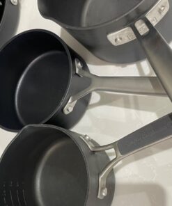 Wodillo Pots and Pans set, Nonstick Kitchen Cookware Sets, 5 PCS Induction Cookware Set, Non Stick Cooking Set w/Frying Pans & Saucepans,Dishwasher Safe, Oven Safe to 420°F 5PCS/Black 57 61VbIJsoWrL