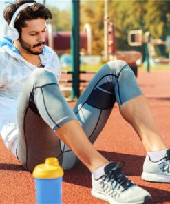 QUXIANG Compression Socks for Women & Men Circulation 3/6/7 Pairs Arch Ankle Support 15-20 mmHg Best for Running Cycling Small-Medium 01-blue/Purple/Yellow 12 61VbZJSiTqL