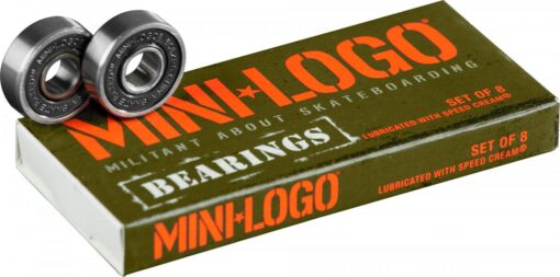 Mini-Logo Skateboards Bearings (Pack of 8), Silver One Size