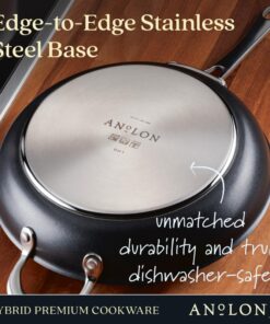 Anolon X Hybrid Nonstick Cookware Induction / Pots and Pans Set, 10 Piece - Dark Gray 13 61VcJhPsnvL