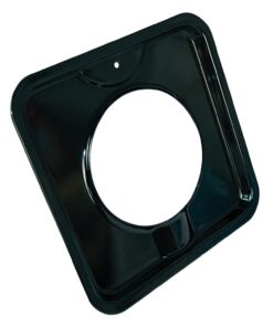 Alternative view of Range Kleen P400 Black Porcelain Square Style I Gas Drip Pan 7.75 Inches