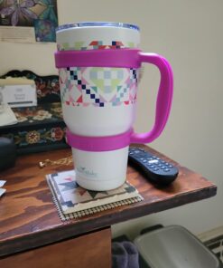 F-32 Handle - 19 COLORS - 30oz Size - Compatible with 30 oz YETI and 30 oz. OZARK TRAIL Tumbler Travel Mug (30OZ, COOL PURPLE (PINKISH PURPLE)) 30ozCool Purple (Pinkish Purple) 30.0 ounces 29 61VeyVeIr5L