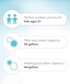 INTEX 57149EP Candy Zone Inflatable Swim Play Center: with Splash Pool and Waterslide – 116" x 75" x 51" 23 61VfS5cSh5L