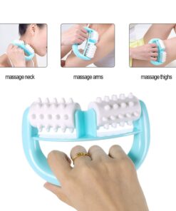Handheld Massage Roller,Full Body Anti Cellulite 2 Wheels Manual Muscle Massager Fit for Foot Hand Body Neck Head Leg Pain Relief 19 61Vi2DLNnL
