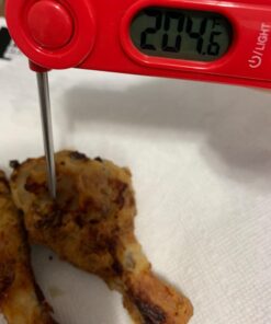 ThermoPro TP03 Digital Meat Thermometer for Cooking Kitchen Food Candy Instant Read LCD Thermometer with Backlight and Magnet for Oil Deep Fry BBQ Grill Smoker Thermometer Bright Red 43 61VijvApHHL