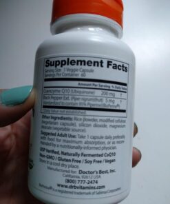 Doctor's Best High Absorption CoQ10 with BioPerine, Gluten Free, Naturally Fermented, Heart Health, Energy Production, 100 mg, 120 Count Unflavored 120 Count (Pack of 1) 38 61Vj4f4UZ2L 1