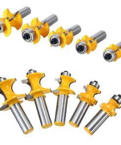 Bestgle Set of 5 Half Round Bullnose Router Bits Set Woodworking Milling Cutter Tool 1/8" 3/16" 1/4" 5/16" 3/8" Radius, 1/2 Inch Shank 13 61VjEXmKVjL