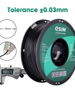 eSUN PLA PRO (PLA+) 3D Printer Filament, Dimensional Accuracy +/- 0.03mm, 1kg Spool, 1.75mm, Black 34 61VjRxY3HrL