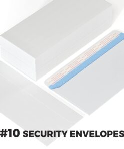 CREGEAR #10 Envelopes Self Seal Security Tinted Envelopes (110Ct) for Privacy & Business, Peel and Seal, NO Window, Letter Size 4-1/8 x 9-1/2 Inches, 24 LB, White 110 34 61VjijB8rdL