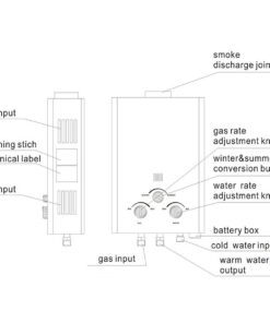 TC-Home Portable 6L Water Heater Tankless LPG 1.6 GPM Propane Gas Outdoor Digital Display Instant Hot Water Heater 17 61Vlee87gmL
