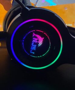 CHAFON E300 Gaming Headset with Noise Cancelling Microphone, Surround Sound Headphones for PS4 PC Xbox One PS5 Controller, Dynamic RGB Wired Headsets for Computer Laptop Mac Nintendo NES Games 43 61VlkDhh6uL