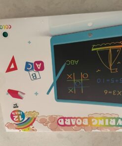 TEKFUN Kids Toys Gifts for 3+ Years Old Boys Girls Toddler, 12inch LCD Writing Tablet Erasable Drawing Tablet Writing Pads, Kids Travel Toys Boys Girls Birthday Gifts Age 3 4 5 6 7 (Pink) Pink 30 61VlvtluOYL