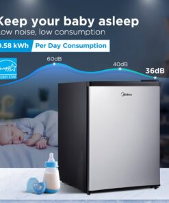 Midea WHS-87LSS1 Refrigerator, 2.4 Cubic Feet, Stainless Steel 11 61VnrDsLS8L